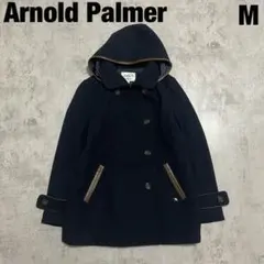 アーノルドパーマー ロゴ Pコート フード付き Mサイズ ネイビー