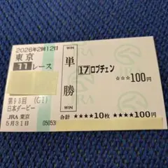ロブチェン 第93回日本ダービー単勝馬券 現地東京競馬場購入 - メルカリ
