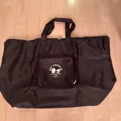 し*ち様 スヌーピー ボストンバッグ 大容量 ブラック　折り畳み式