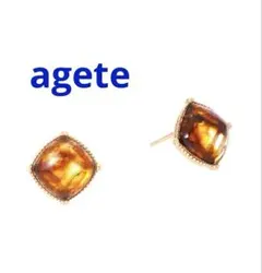 agete アンバーピアス