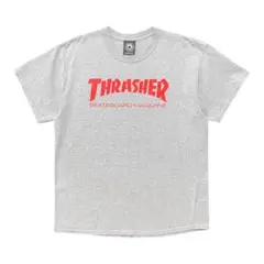 USA 古着 スラッシャー Tシャツ ロゴ プリント グレー スケーター