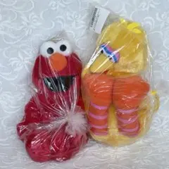 エルモ　ビッグバード　ぽってりお手玉ぬいぐるみ　セサミストリート
