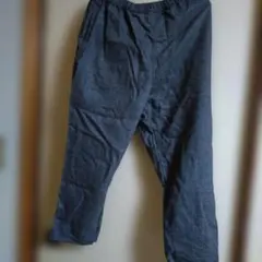 (新品)グレー カジュアルパンツ ゴムウエスト