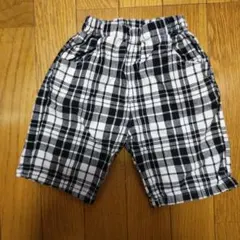 チェック柄パンツ サイズ95 ブラック・ホワイト