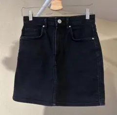 【美品】ZARA デニムスカート タイトスカート Mサイズ ブラック