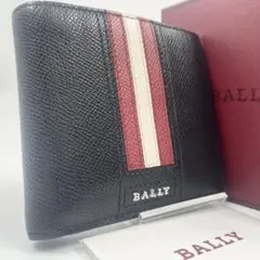 【✨現行極美品 付属品完備】バリー 折り財布 トレスポ ロゴ刻印 レザー 黒