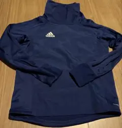 adidas アディダス ハイネック 長袖 プラクティスシャツ ネイビー　140