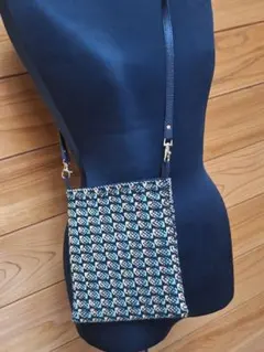 【一点物】　手織り　ポシェット　スマホショルダーバッグ　ハンドメイド