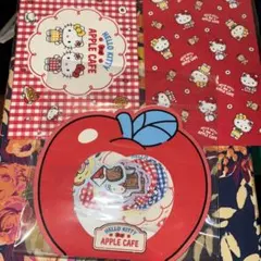 ハローキティ アップルカフェ シール　ポストカード　韓国限定