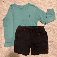 Polo Ralph Lauren 長袖Tシャツとショートパンツセット
