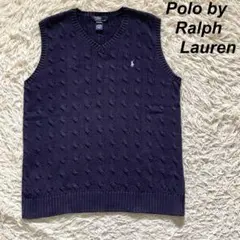 Polo by Ralph Lauren ベスト ケーブルニット 90s L