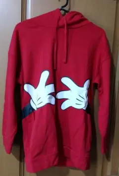 ディズニー　ミッキーマウス裏起毛スウェットパーカー　レディースＭサイズ