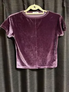 LAGUA GEM パープル ベロア Tシャツ Ｓサイズ