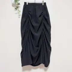 スタイルミキサー　STYLEMIXER シャーリングスカート　ブラックのサムネイル