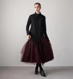 ✨美品✨芽風　センソユニコ　変形　配色切替　ロングスカート　シワ加工　日本製 メルカリ
