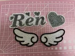 デコうちわ ストーン パーツ 3点セット