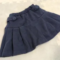 petit main ネイビー プリーツスカート　110