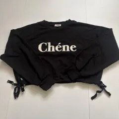 ピンクラテ　クロップドトレーナー