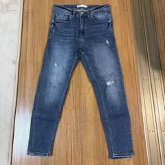 ZARA MANザラ ダメージ加工 スリムフィットデニムパンツ