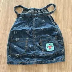 ベビードール　ミッキー　ディズニー デニム ジャンパースカート
