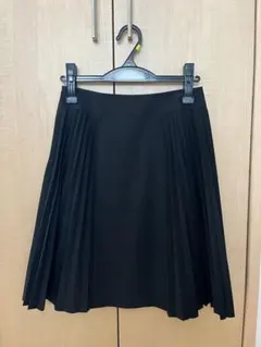 コムサデモード 美品 ブラックプリーツスカート ひざ丈