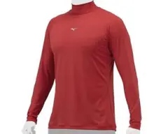 Mizuno ハイネック長袖アンダーシャツ レッド