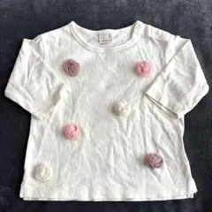 Petit main 花モチーフ Tシャツ