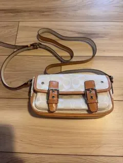 COACH コーチ 41245 ショルダーバッグ キャンバス レザー チェック 