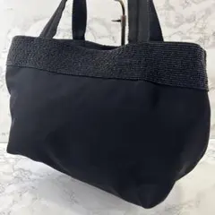 【アニエスベーボヤージュ】カゴバッグ 肩掛け スパンコール ビッグロゴ ブラック アニエスベーボヤージュ カゴバッグ スパンコール ビッグロゴ ブラック