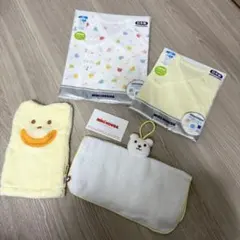 MIKI HOUSE ミキハウス ベビー肌着 バスミトン＆ハンドタオル