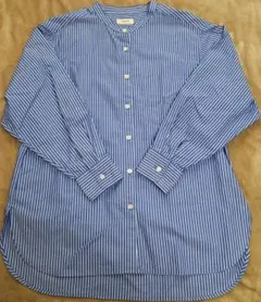 studio CLIP青白ストライプ 長袖シャツ　お値下げ致しました!!