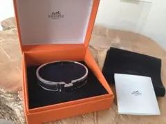 HERMES バングル ブレスレット シルバー レッド クリックH - メルカリ