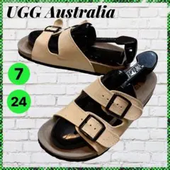 UGG アグ ダブルベルト サンダル コンフォート スエード ベージュ 24cmのサムネイル