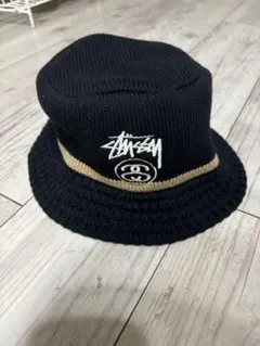 Stussy バケットハット 黒 ニット