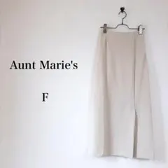 Aunt Marie's（F）ナロースカート　アイボリー　ロングスリット　細見えのサムネイル