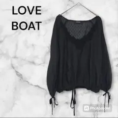 LOVE BOAT ラブボート 長袖ブラウス ブラック 透け感あり y2kのサムネイル