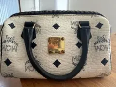 MCM ハンドバッグ ミニボストン ホワイト