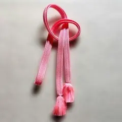 ピンクの帯締め 房付き正絹 最終値下げ