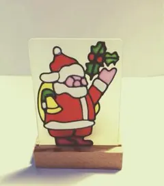 サンタのキャンドル【ステンドグラス風】