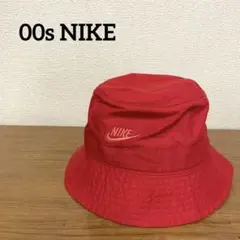 【定番】00s NIKE ナイキ バケットハット 刺繍 赤
