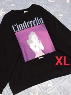 トレーナー シンデレラ XL 黒 ディズニー