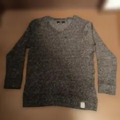 美品AZUL by moussyグレー系 Vネックセーター♡サイズL