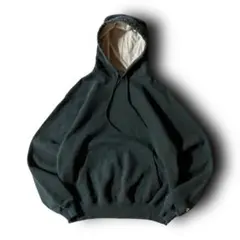 Champion AUTHENTICスウェットパーカーCBOY無地ソリッド黒M