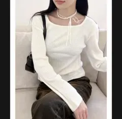 前後ろ2way春ニット