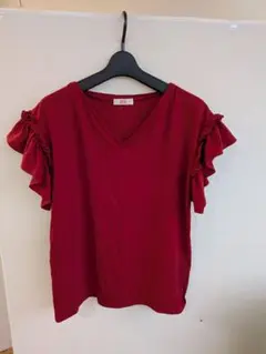 RyuRyu 半袖 Tシャツ ボルドー フリル袖 Mのサムネイル
