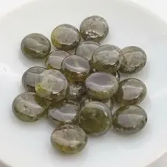 10113_グリーンガーネット コイン 10mm 20粒