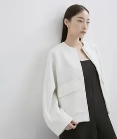 【定価19250円】アダムエロペ　ダンボールフォルムブルゾン　アウター　ホワイト