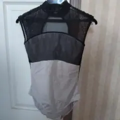 ハイネック メッシュ レオタード