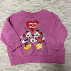 バースデイ　ピンクスウェット　ミッキーミニー　80cm
