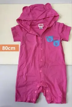 【 美品 】ANAP 耳付きフード ロンパース 80cmのサムネイル